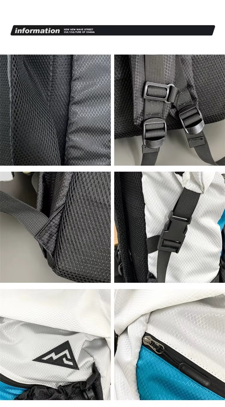 Water-Resistant Outdoor Travel School Casual Polyester Roll Top Backpack product detail