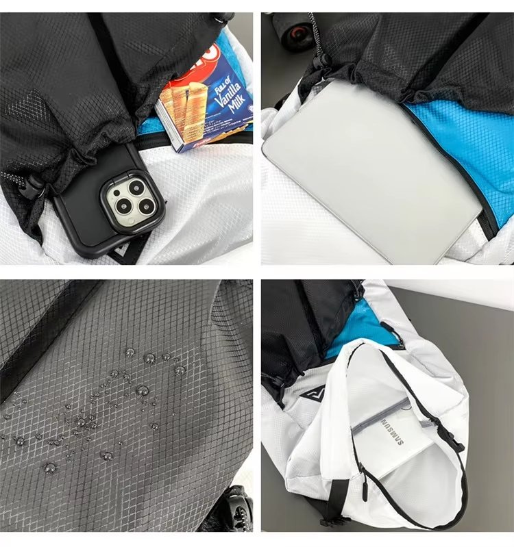 Water-Resistant Outdoor Travel School Casual Polyester Roll Top Backpack product detail