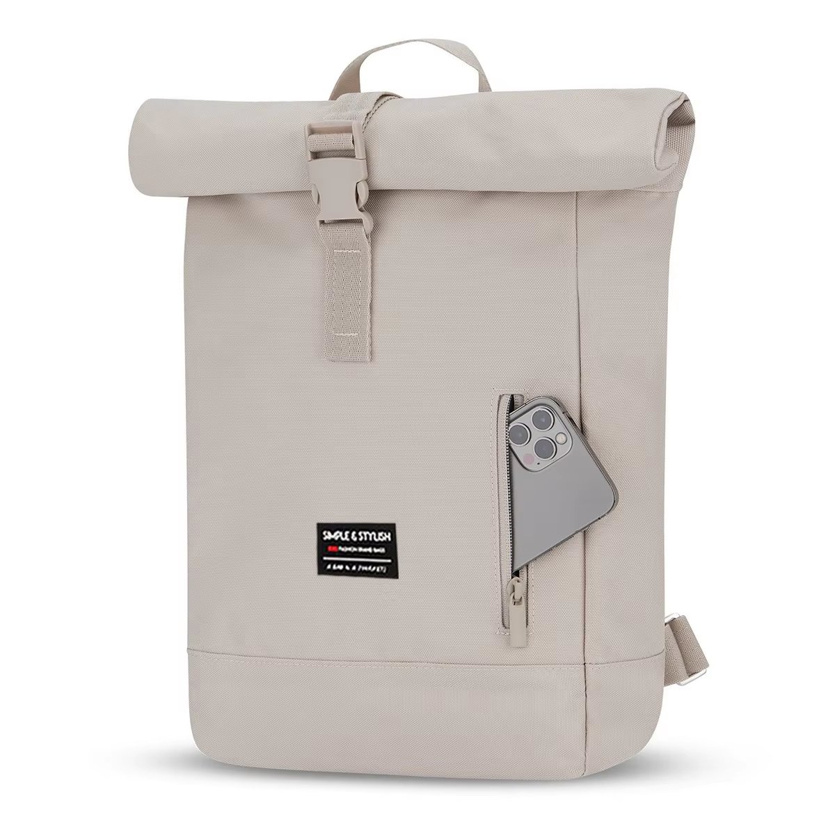 Water-Resistant Large Capacity Expandable Outdoor Travel Oxford Roll Top Backpack product detail