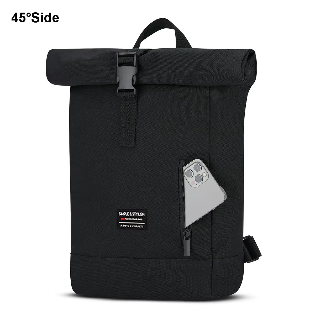 Water-Resistant Large Capacity Expandable Outdoor Travel Oxford Roll Top Backpack product detail