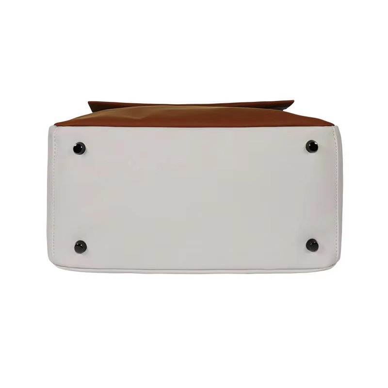 Water-Resistant Business School Casual PU Leather Roll Top Backpack product detail