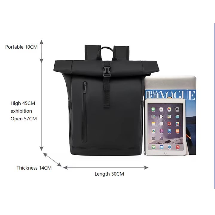 Water-Resistant Expandable Modern Travel School Oxford Rolling Backpack product detail