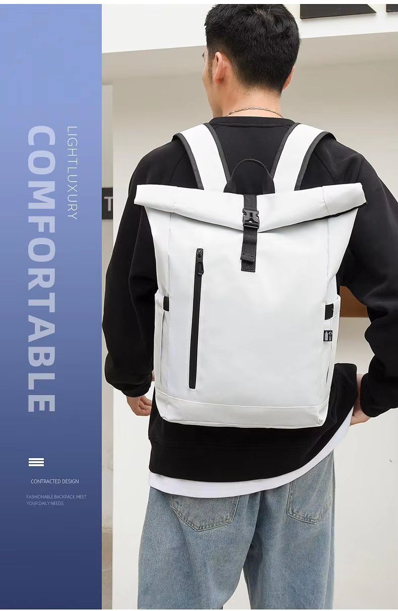 Water-Resistant Expandable Modern Travel School Oxford Rolling Backpack product detail