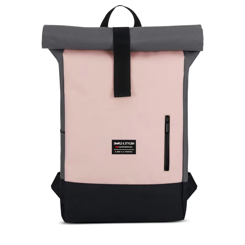 Water-Resistant Large Capacity Outdoor Travel School Oxford Roll Top Backpack product detail