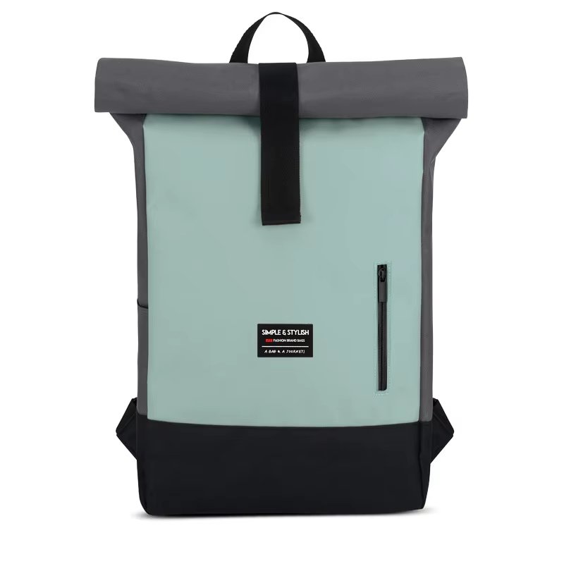 Water-Resistant Large Capacity Outdoor Travel School Oxford Roll Top Backpack product detail