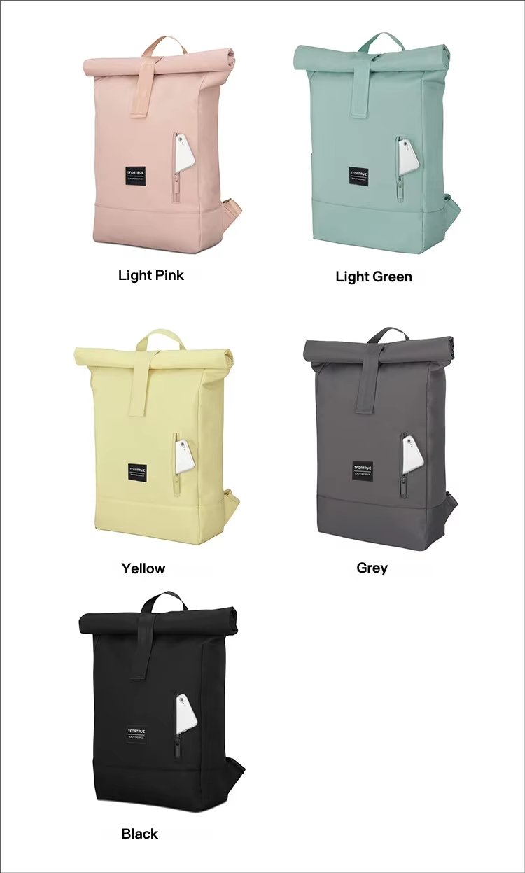 Water-Resistant Large Capacity Outdoor Travel School Oxford Roll Top Backpack product detail
