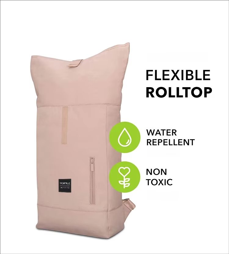 Water-Resistant Large Capacity Outdoor Travel School Oxford Roll Top Backpack product detail
