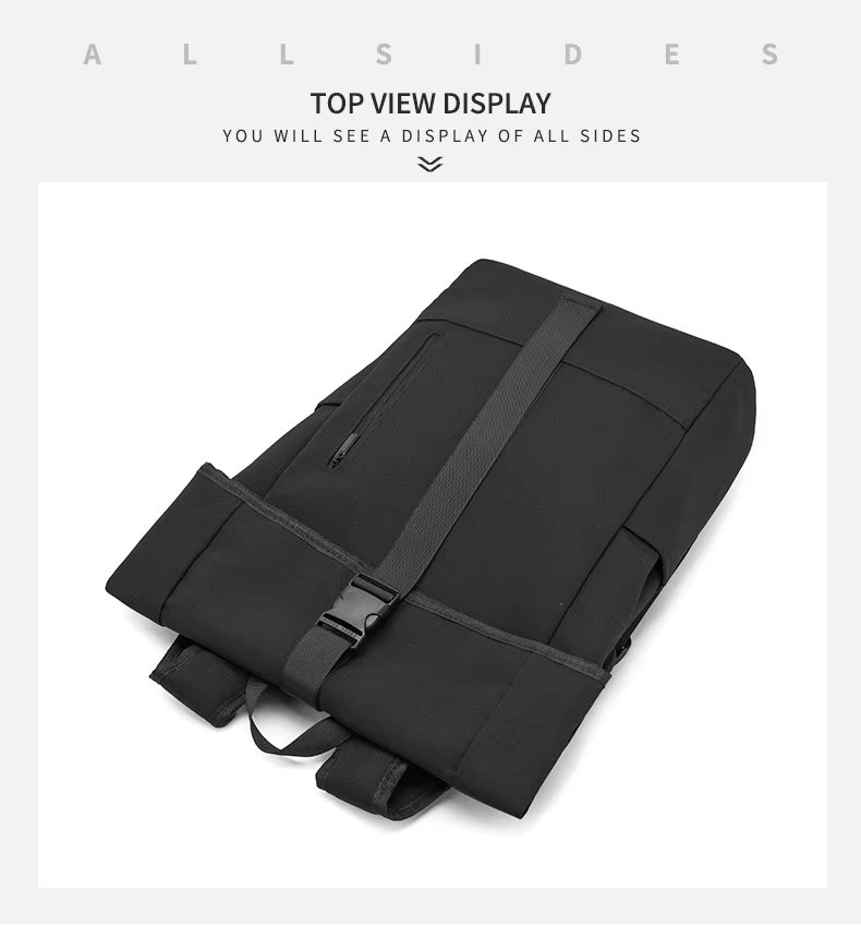 Water-Resistant Large Capacity Outdoor Business Travel Oxford Roll Top Backpack product detail