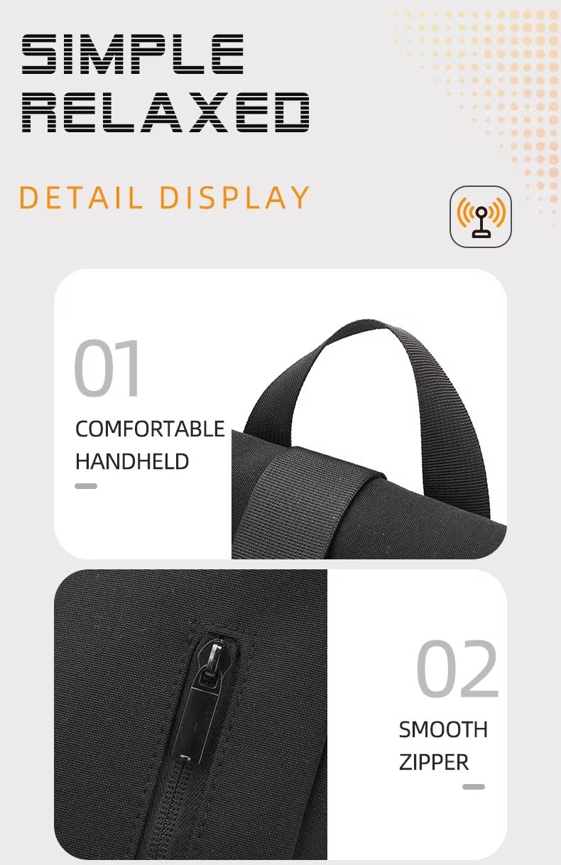 Water-Resistant Large Capacity Outdoor Business Travel Oxford Roll Top Backpack product detail