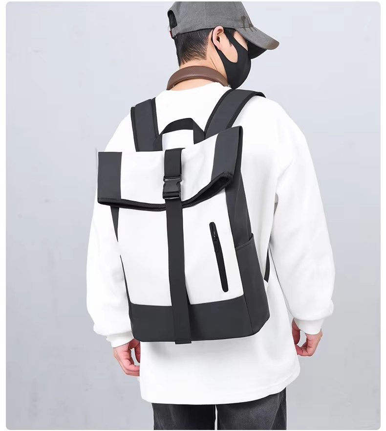 Water-Resistant Large Capacity Outdoor Business Travel Oxford Roll Top Backpack product detail