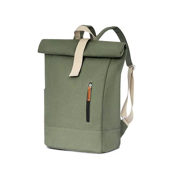 Large Capacity Outdoor Business Travel Casual Canvas Roll Top Backpack product detail