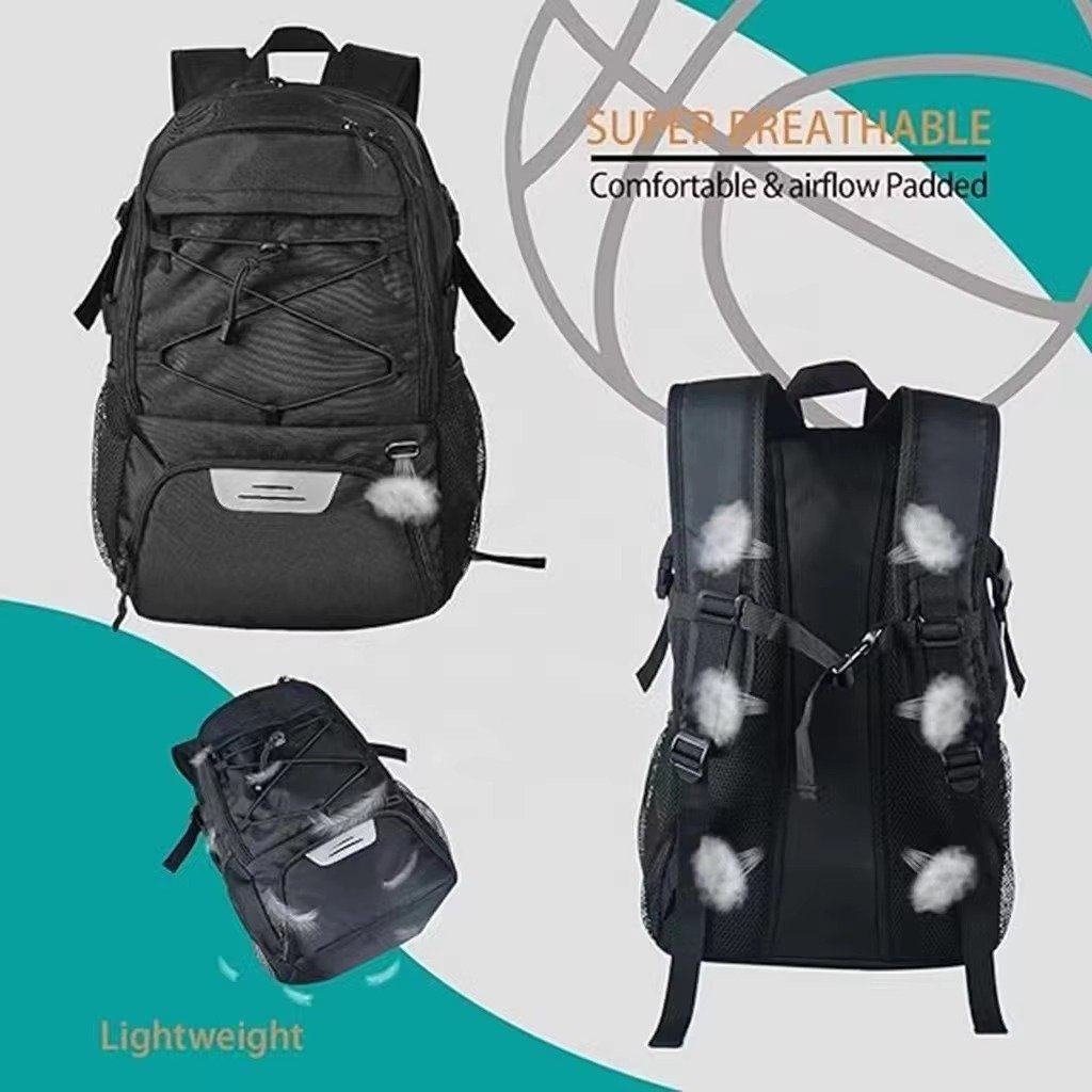 Large Capacity Fitness Basketball Backpack Team Sports Bag- Outdoor Backpack with Stylish Design detail image