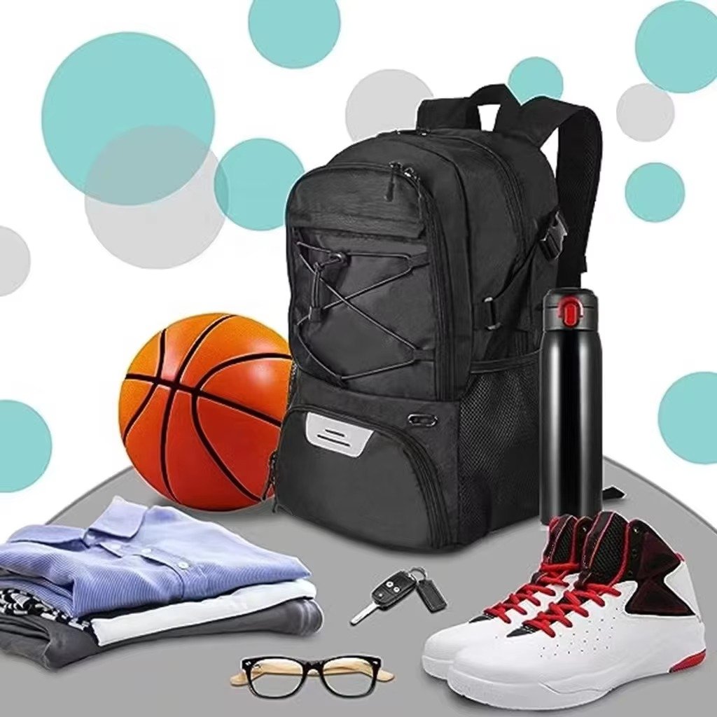 Large Capacity Fitness Basketball Backpack Team Sports Bag- Outdoor Backpack with Stylish Design detail image