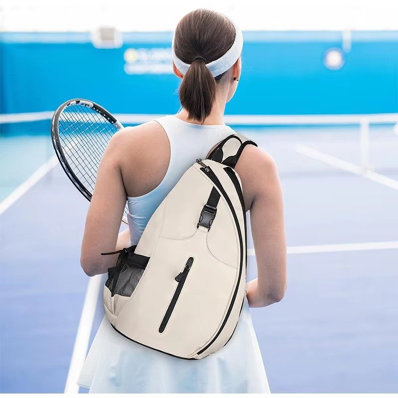 Professional 'S Tennis Sling Backpack Water-Resistant Crossbody Racket Bag with Anti-Theft Feature detail image