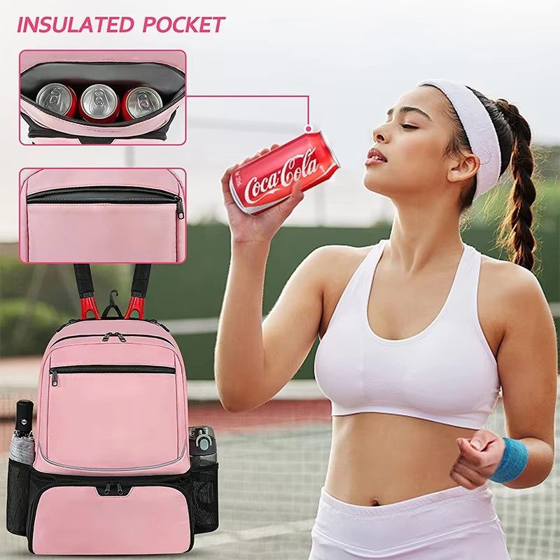 Designed 15l Sports Backpack Waterproof Storage Bag Tennis Pickleball Paddle Set Large Capacity Bag detail image