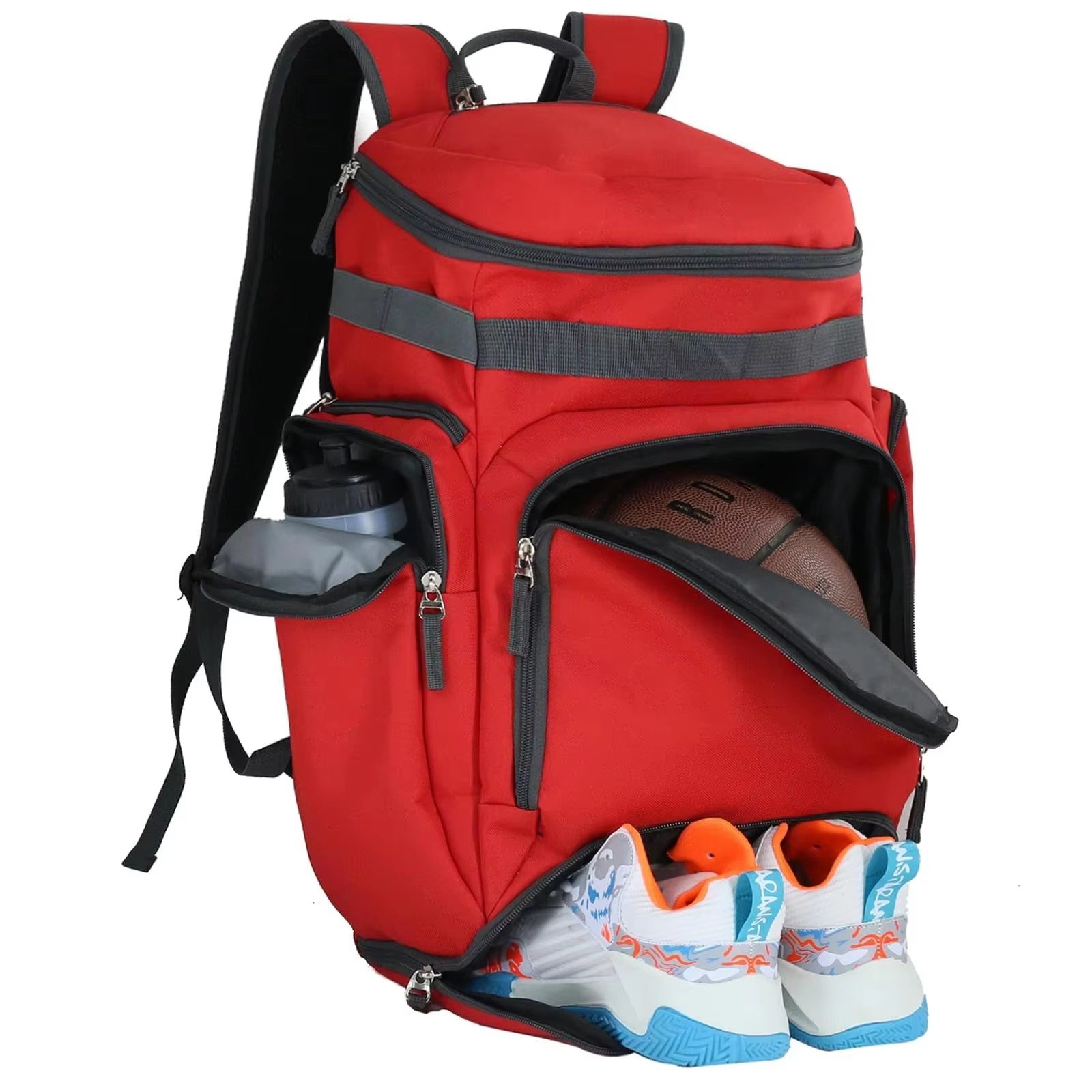 Large Sport Backpack For Basketball Soccer Baseball Softball Volleyball with Waterproof Feature For Travel Gym Use detail image