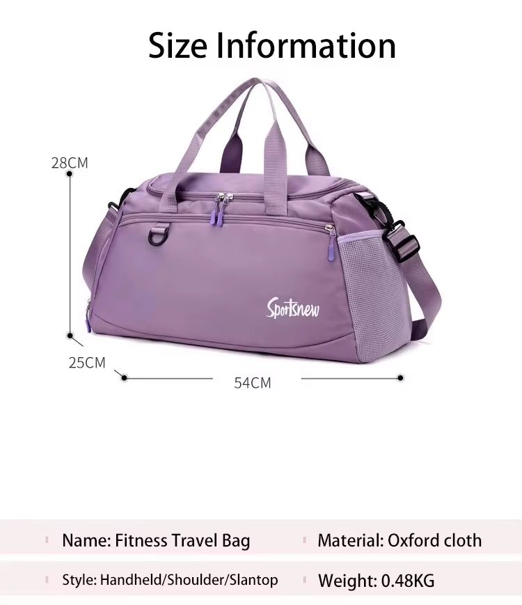 Dry and Wet Separation Large Capacity Fitness Yoga Bag Multifunctional Waterproof Overnight Travel Duffel Bag detail image