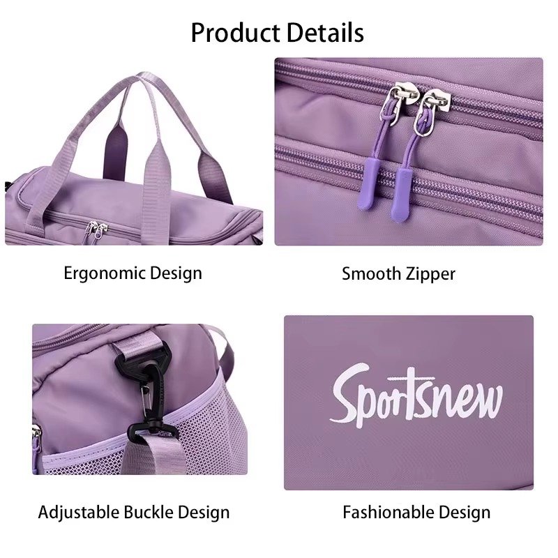 Dry and Wet Separation Large Capacity Fitness Yoga Bag Multifunctional Waterproof Overnight Travel Duffel Bag detail image