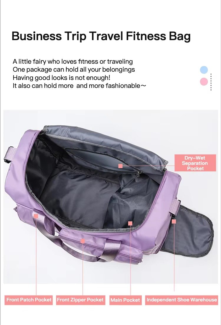 Custom Logo Oxford Gym Duffel Bag with Multi Pockets – Waterproof Fitness & Travel Bag product detail