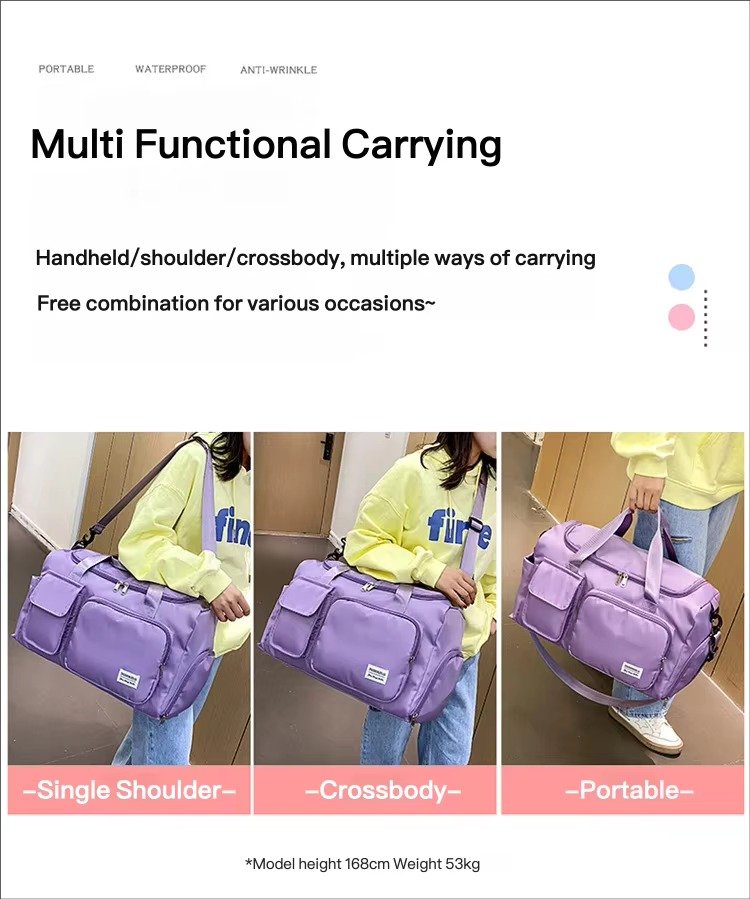 Custom Logo Oxford Gym Duffel Bag with Multi Pockets – Waterproof Fitness & Travel Bag product detail
