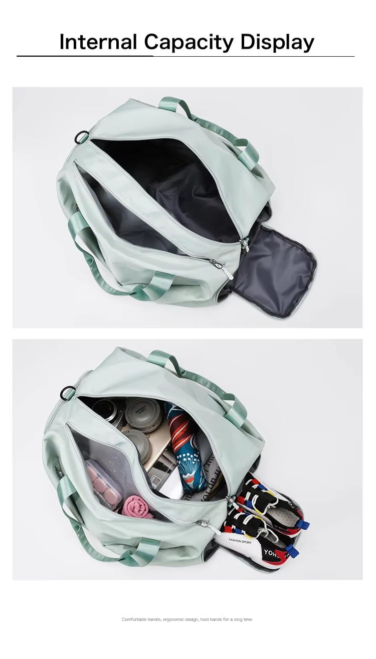 Design Waterproof Leisure Sport Fitness Bag Portable Large Capacity Shoe Compartment Dry Wet Separation Travel Bags detail image
