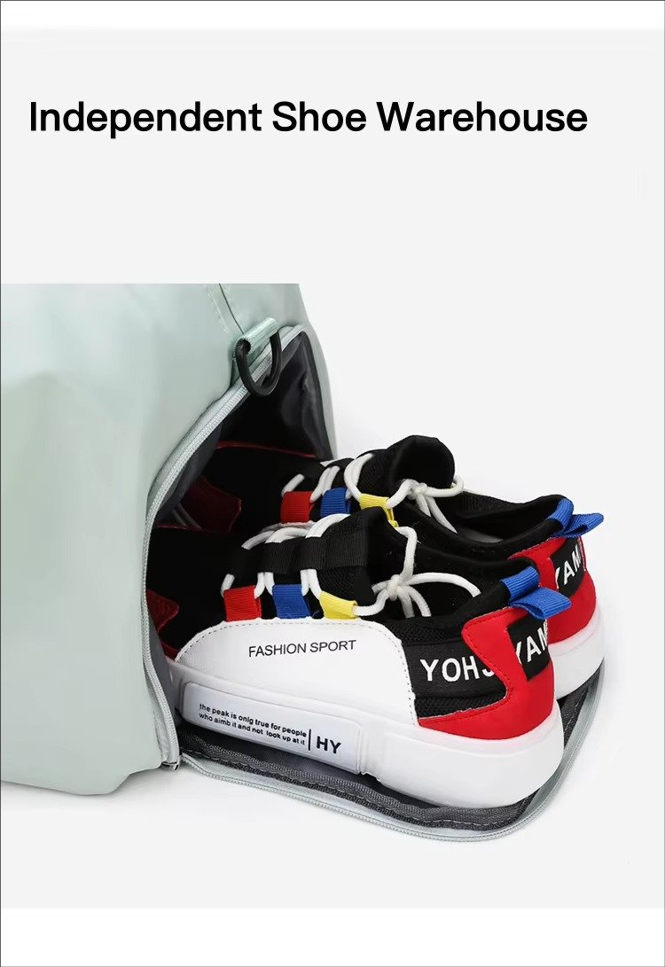 Design Waterproof Leisure Sport Fitness Bag Portable Large Capacity Shoe Compartment Dry Wet Separation Travel Bags detail image
