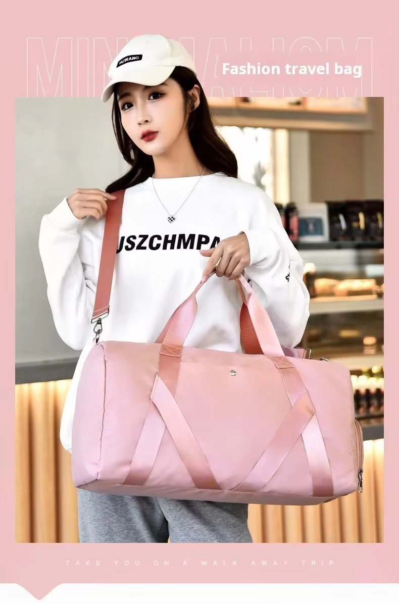 Customized Logo Large Capacity Duffle Bags Waterproof Yoga Gym Crossbody Travel Bag with Dry Wet Separation and Shoe Compartment detail image