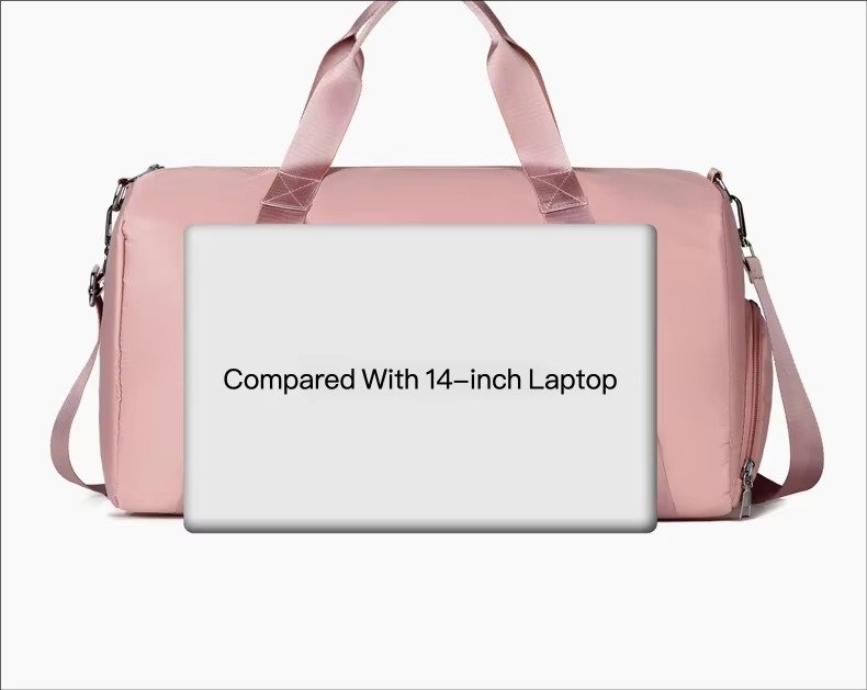 Customized Logo Large Capacity Duffle Bags Waterproof Yoga Gym Crossbody Travel Bag with Dry Wet Separation and Shoe Compartment detail image