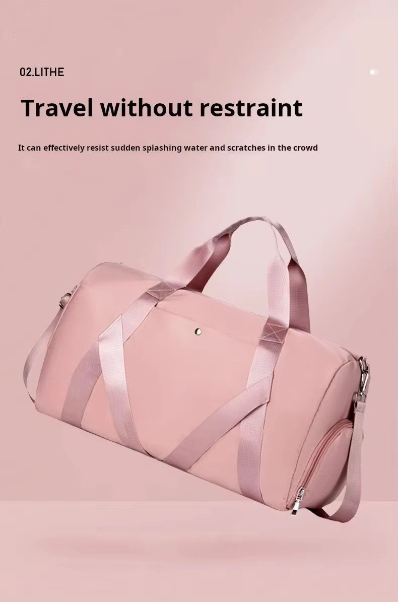 Customized Logo Large Capacity Duffle Bags Waterproof Yoga Gym Crossbody Travel Bag with Dry Wet Separation and Shoe Compartment detail image