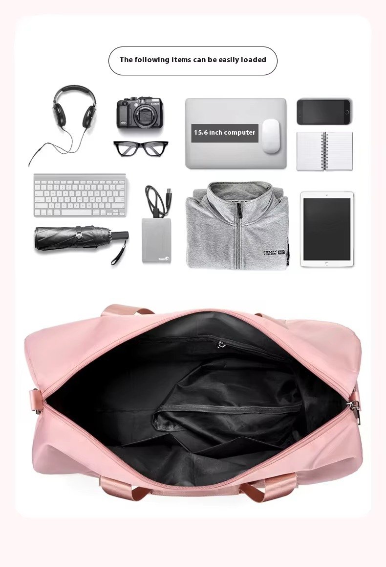 Customized Logo Large Capacity Duffle Bags Waterproof Yoga Gym Crossbody Travel Bag with Dry Wet Separation and Shoe Compartment detail image