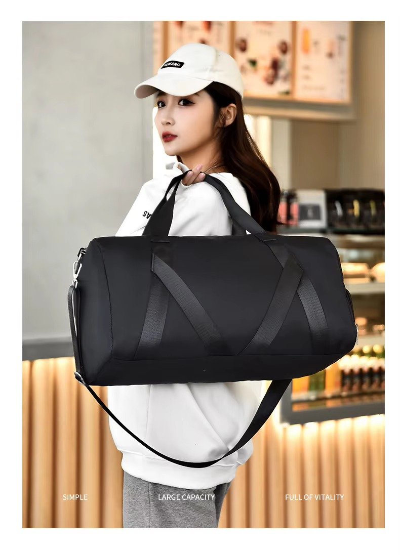 Customized Logo Large Capacity Duffle Bags Waterproof Yoga Gym Crossbody Travel Bag with Dry Wet Separation and Shoe Compartment detail image