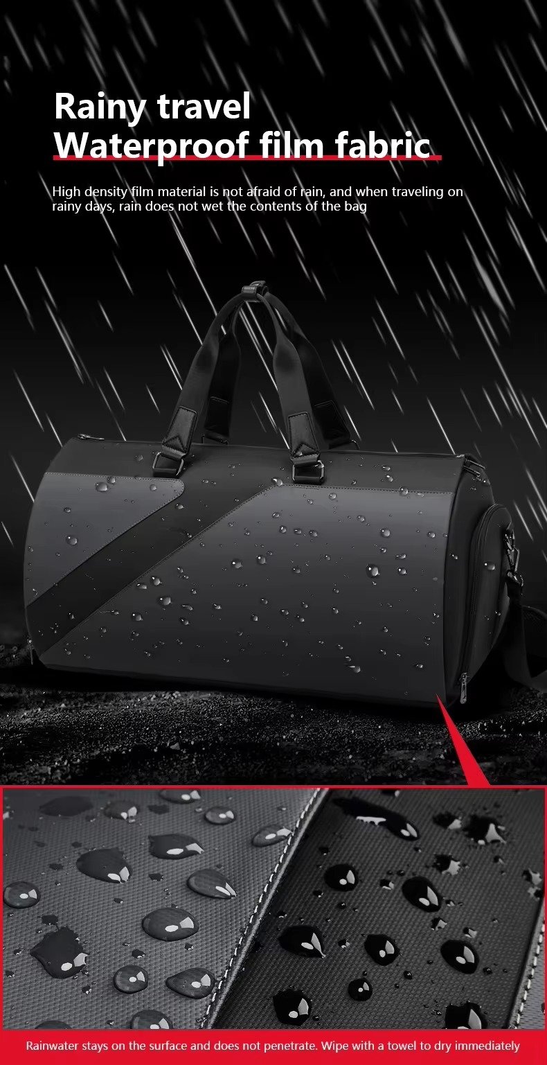 Factory Wholesale Custom High Quality Foldable Black Suit Garment Bag Large Capacity Waterproof Travel Bag with Shoe Compartment product detail