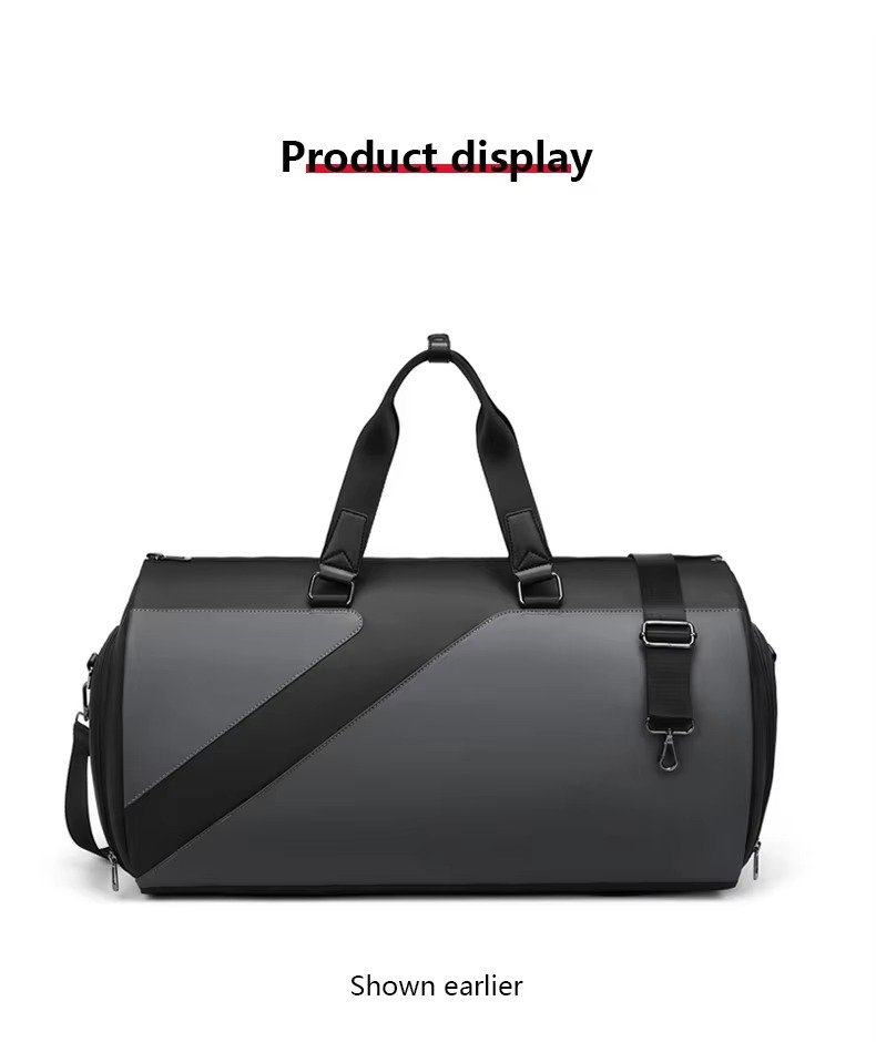 Factory Wholesale Custom High Quality Foldable Black Suit Garment Bag Large Capacity Waterproof Travel Bag with Shoe Compartment product detail