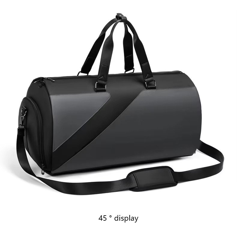 Factory Wholesale Custom High Quality Foldable Black Suit Garment Bag Large Capacity Waterproof Travel Bag with Shoe Compartment product detail