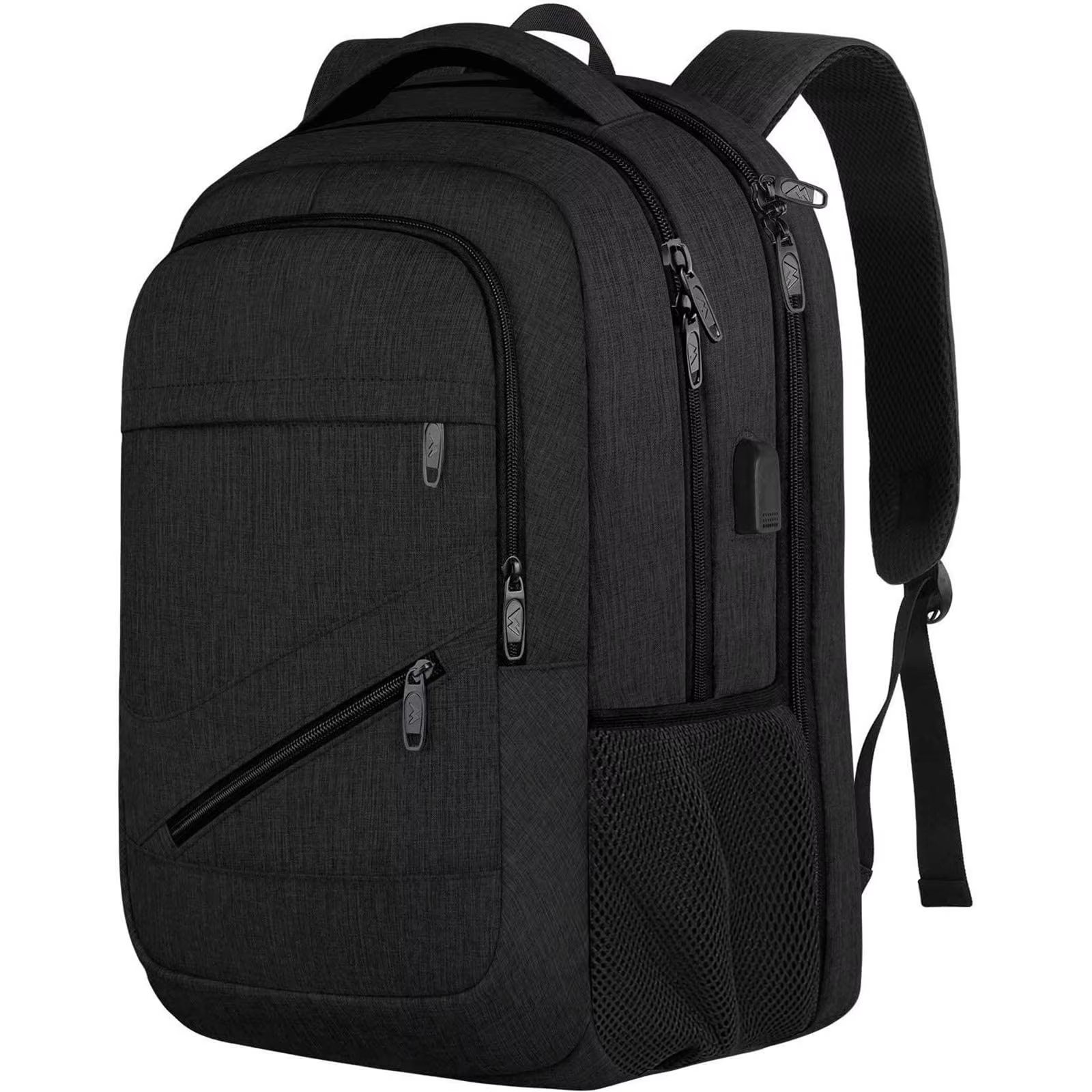 Large Capacity USB Business Travel School Polyester Laptop Backpack product detail