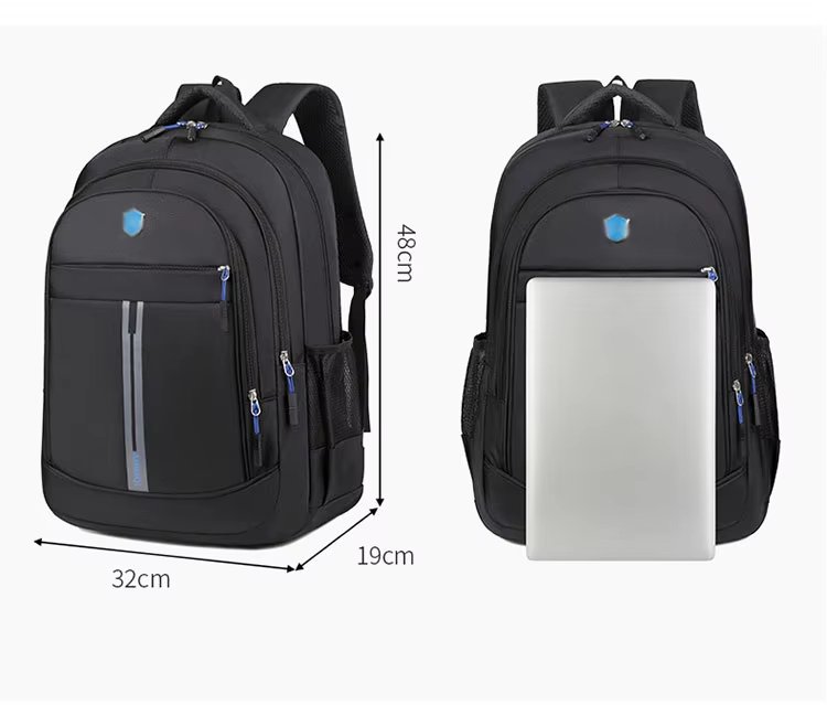 Water-Resistant USB Modern Business School Polyester Laptop Backpack product detail
