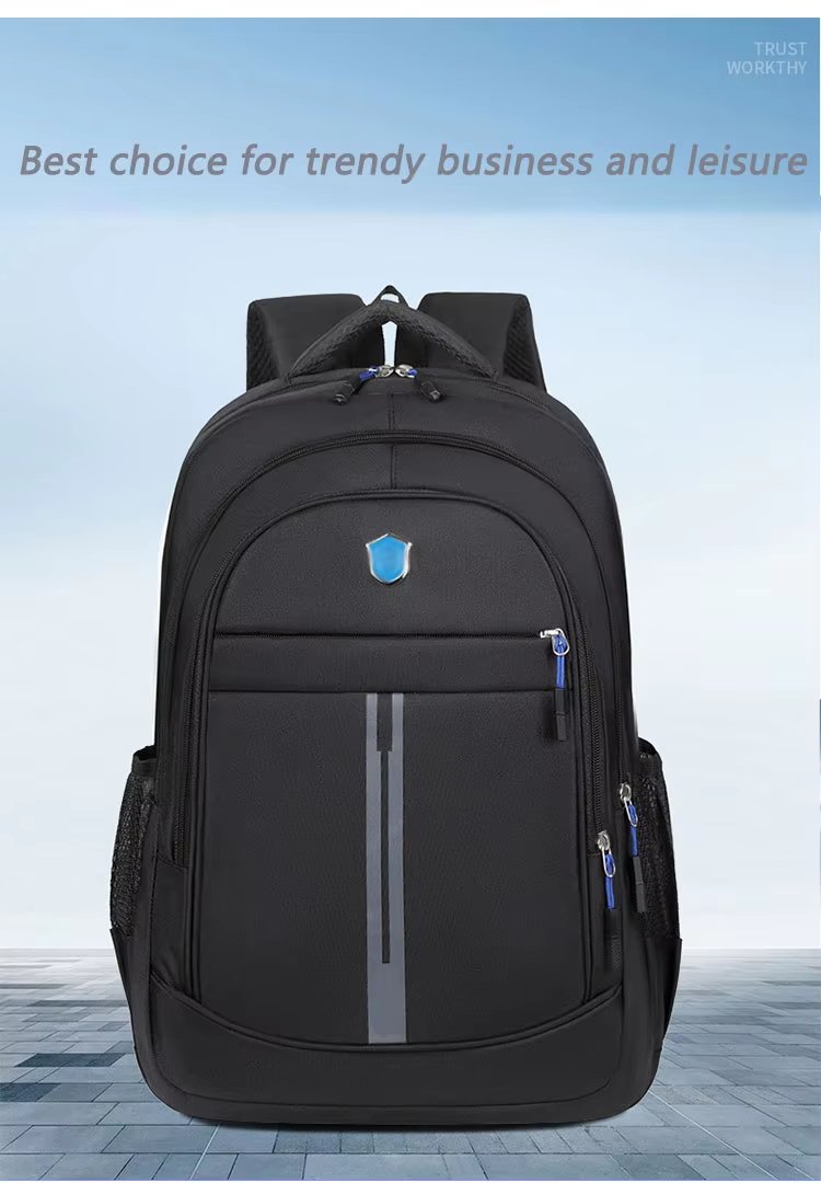 Water-Resistant USB Modern Business School Polyester Laptop Backpack product detail