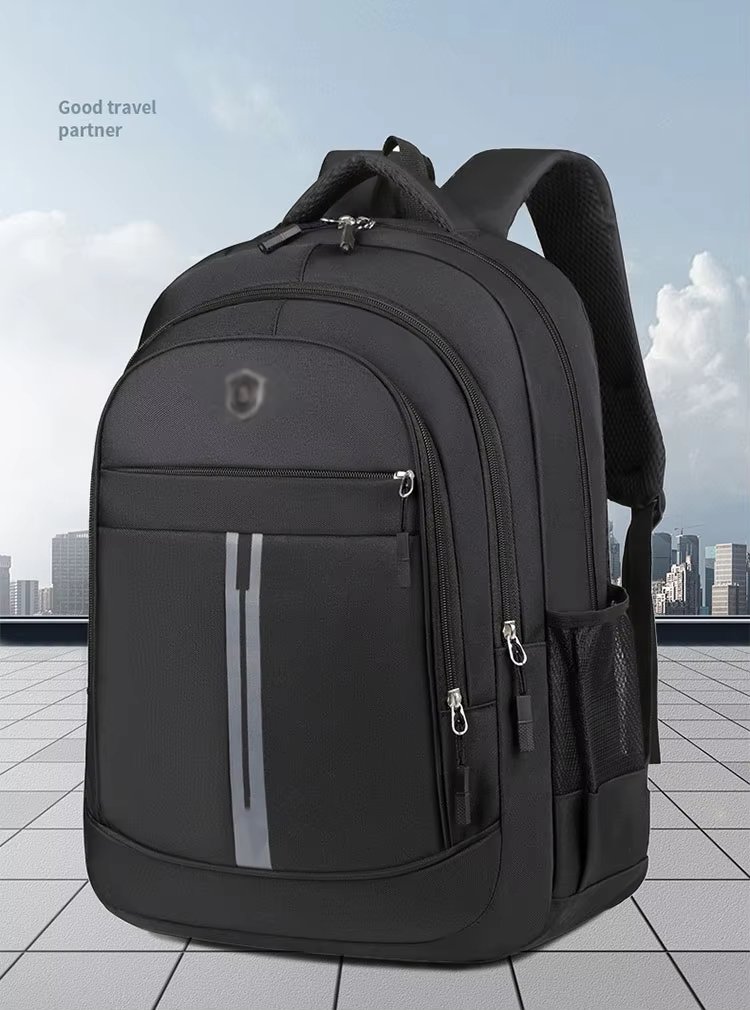 Water-Resistant USB Modern Business School Polyester Laptop Backpack product detail