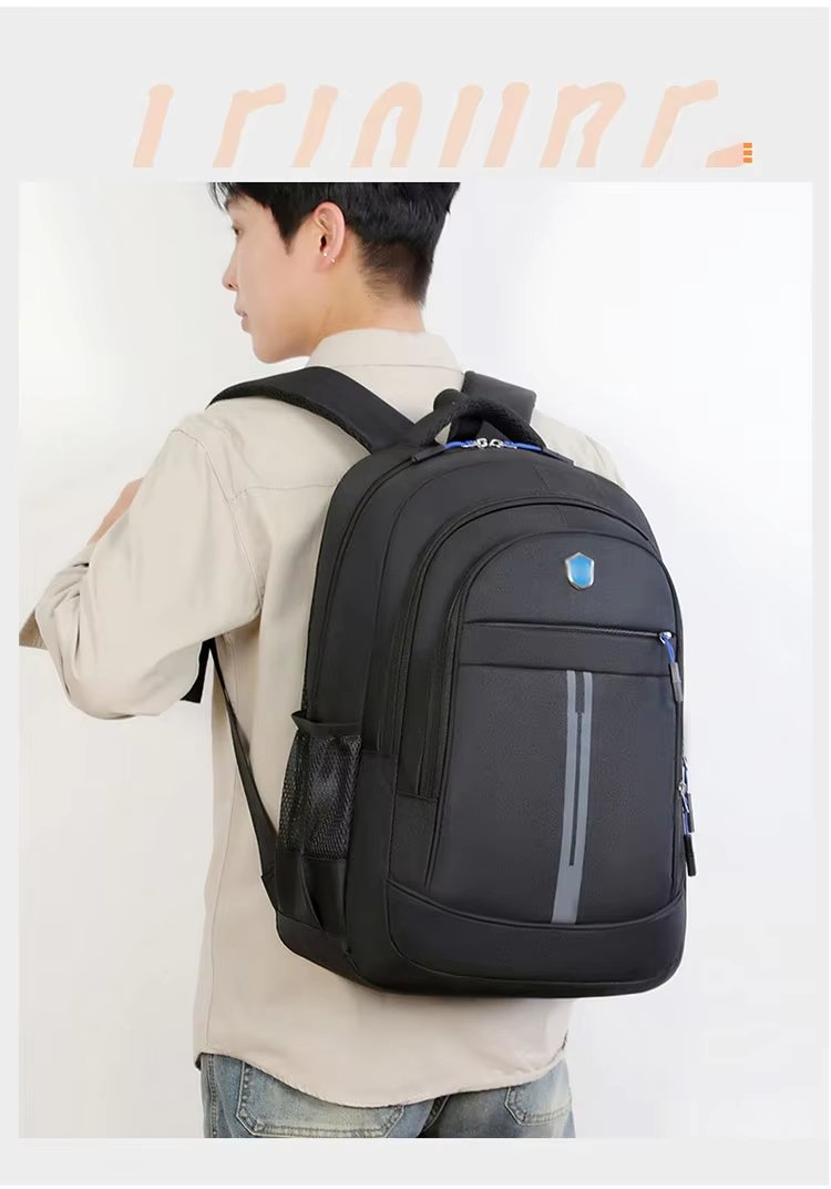 Water-Resistant USB Modern Business School Polyester Laptop Backpack product detail