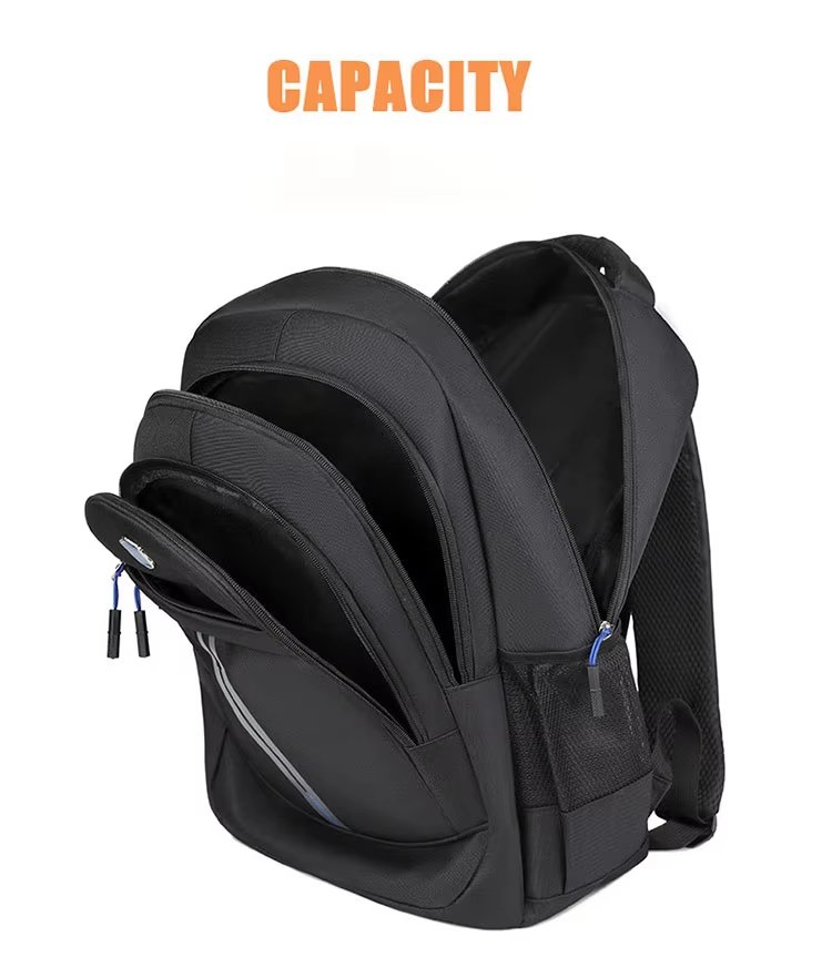 Water-Resistant USB Modern Business School Polyester Laptop Backpack product detail