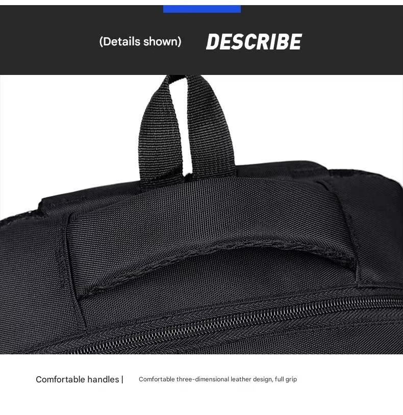 Water-Resistant USB Modern Business School Polyester Laptop Backpack product detail