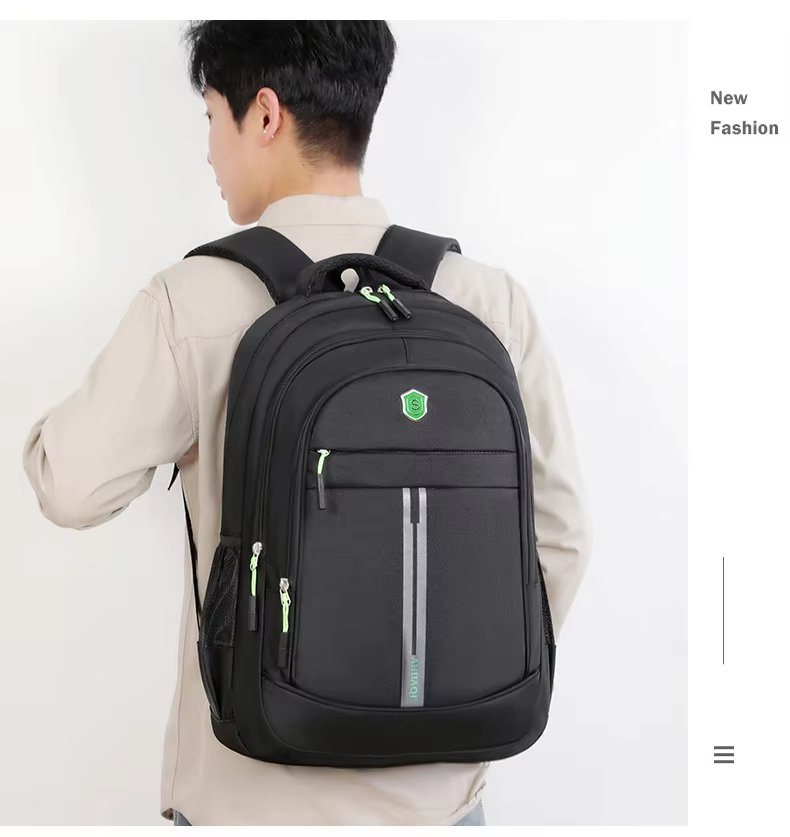 Water-Resistant USB Modern Business School Polyester Laptop Backpack product detail