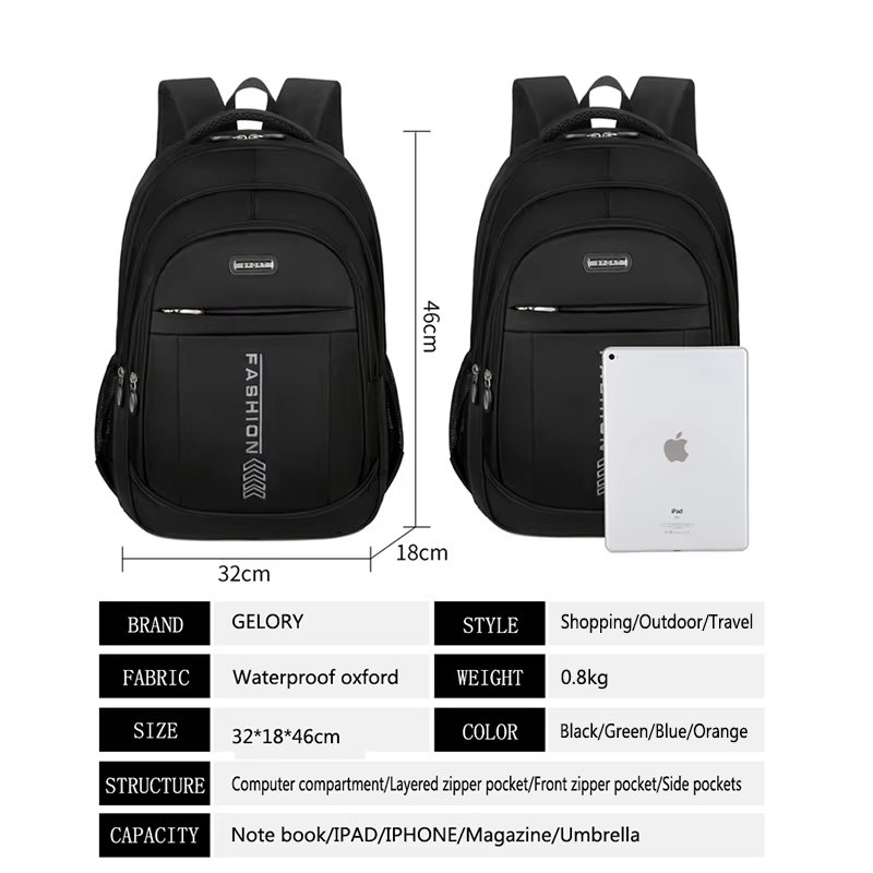 Water-Resistant Business Travel School Casual PVC Laptop Backpack product detail