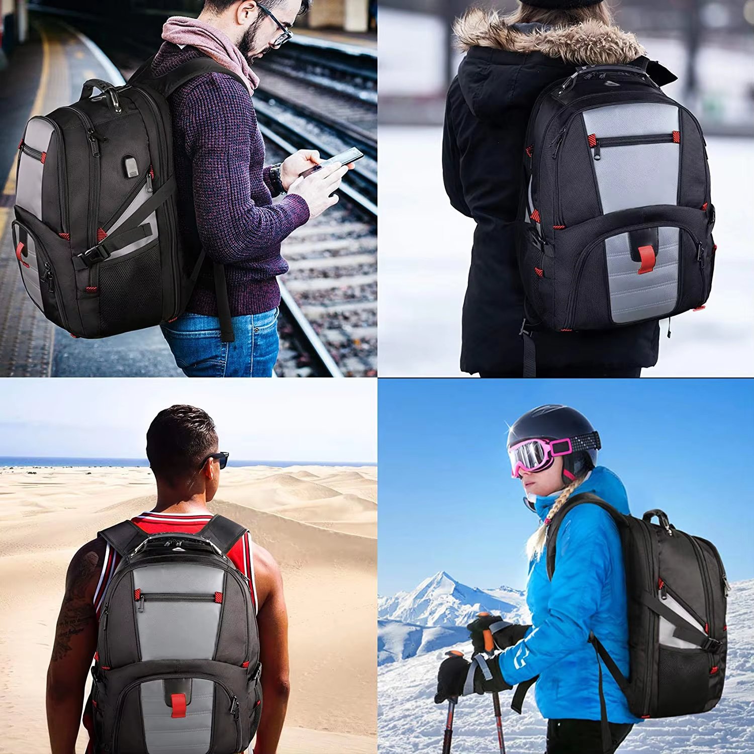 Anti-Theft Water-Resistant Large Capacity USB Business Oxford Laptop Backpack product detail