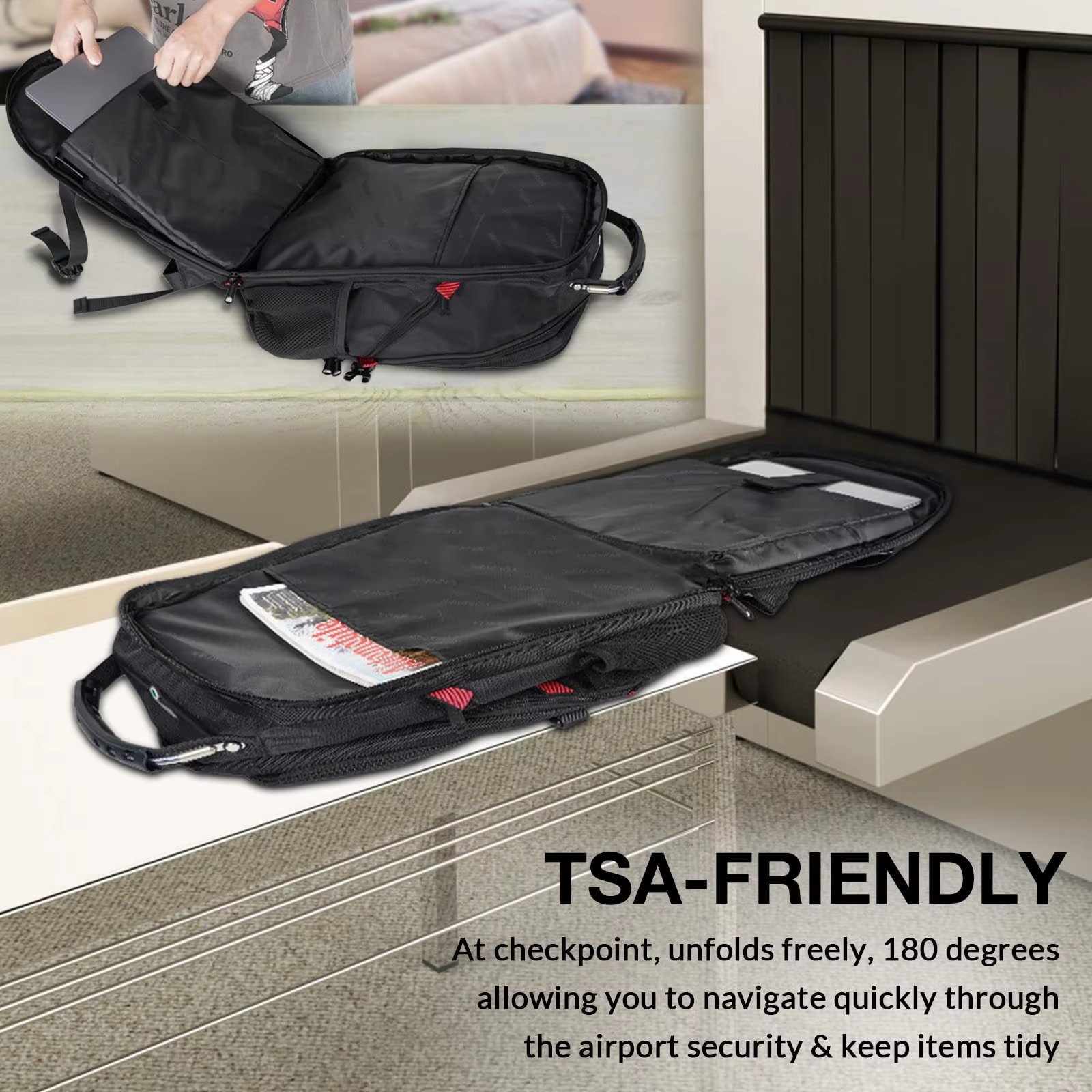 Anti-Theft Water-Resistant Large Capacity USB Business Oxford Laptop Backpack product detail