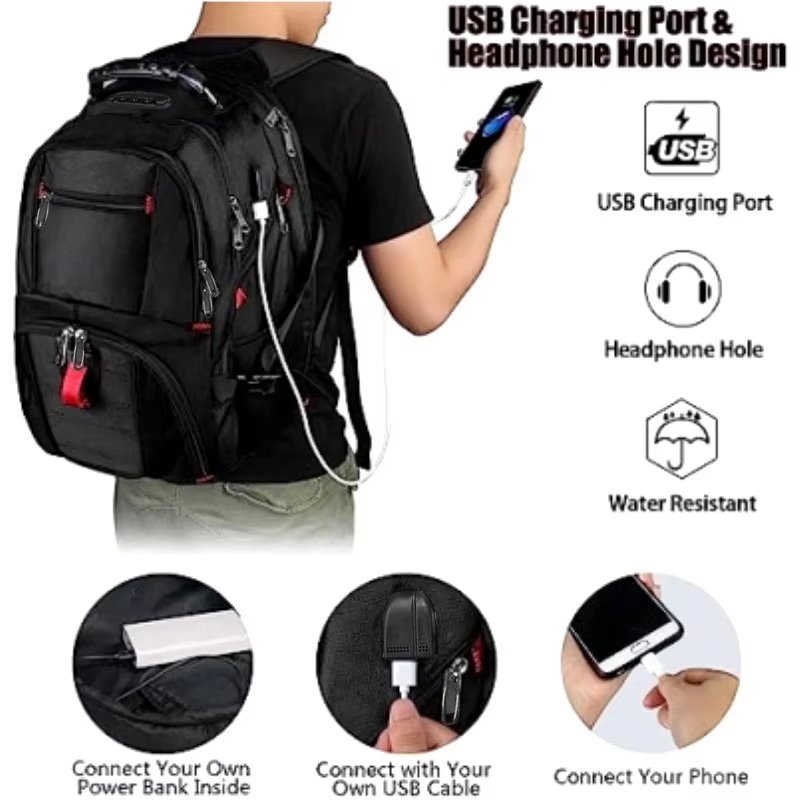 Anti-Theft Water-Resistant Large Capacity USB Business Oxford Laptop Backpack product detail