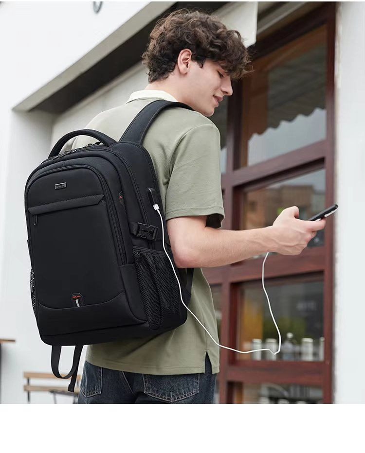 Anti-Theft Water-Resistant Large Capacity USB Business Oxford Laptop Backpack product detail