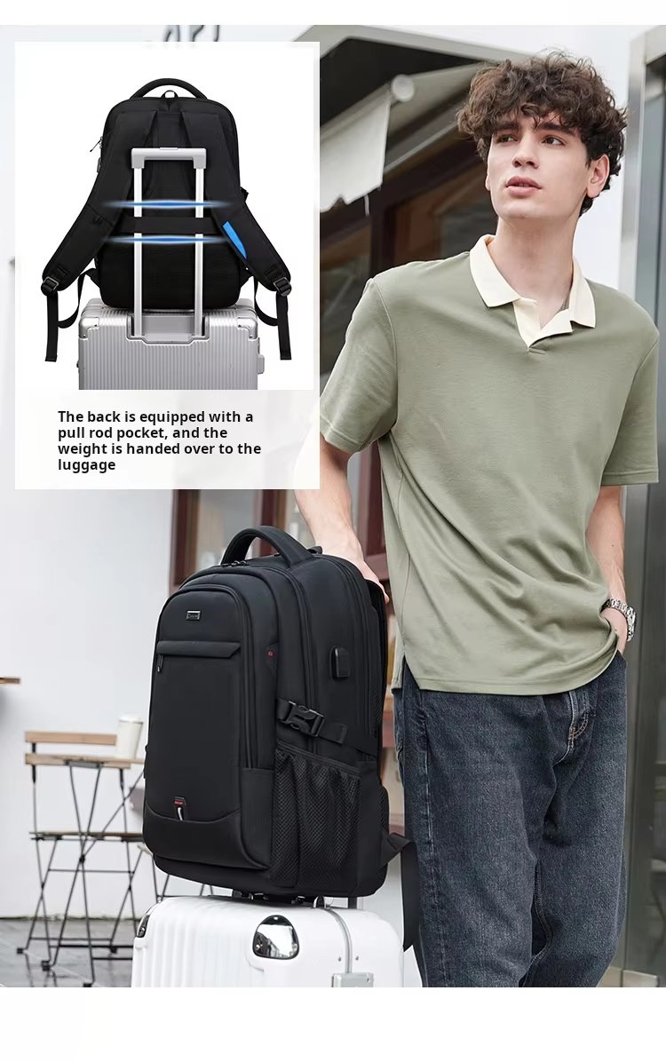 Anti-Theft Water-Resistant Large Capacity USB Business Oxford Laptop Backpack product detail