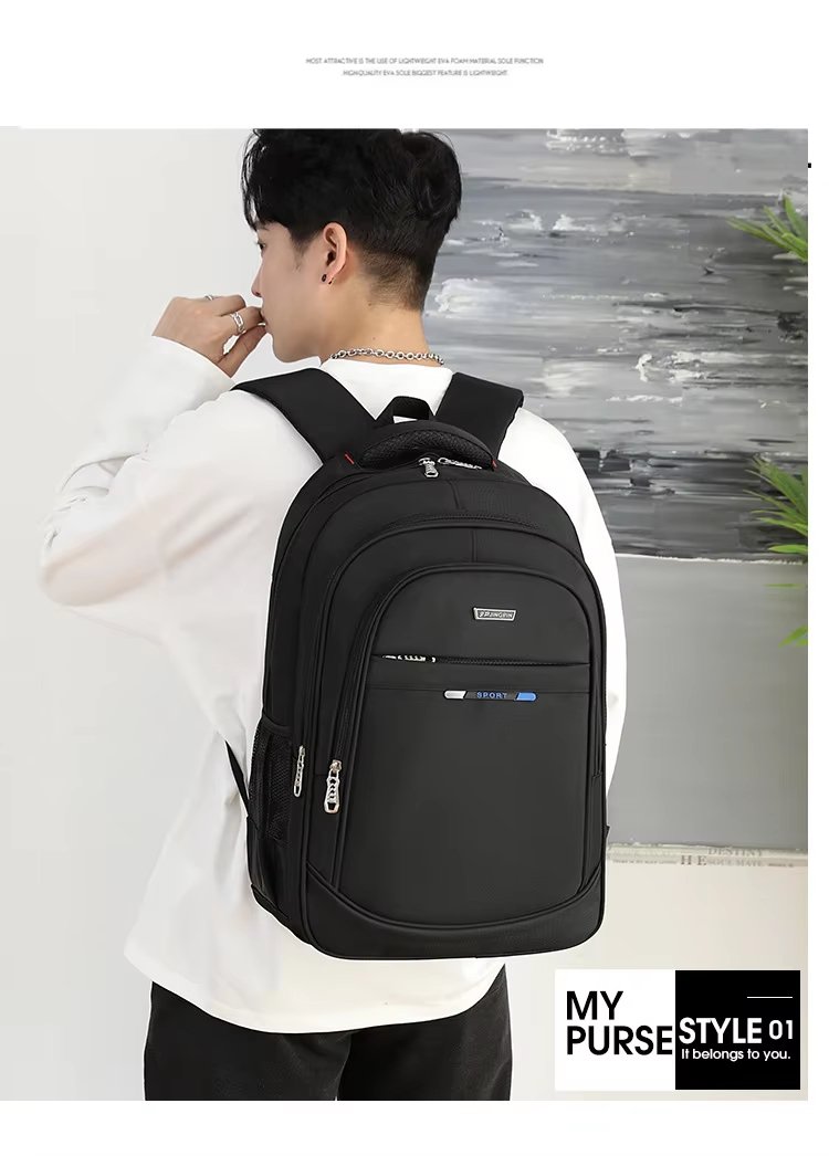 Water-Resistant USB Outdoor Business Travel Oxford Laptop Backpack product detail