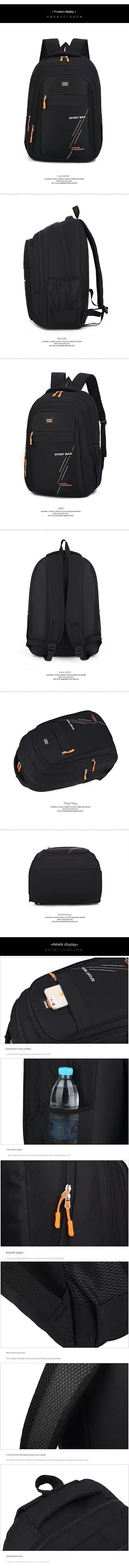 Water-Resistant Large Capacity Modern Business Travel Nylon Laptop Backpack product detail